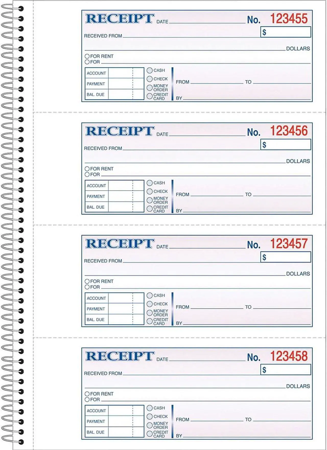 Main image of Adams Carbonless Receipt Book 3" x 8" 2-Part 200 Sets/Book (SC1182) 301754