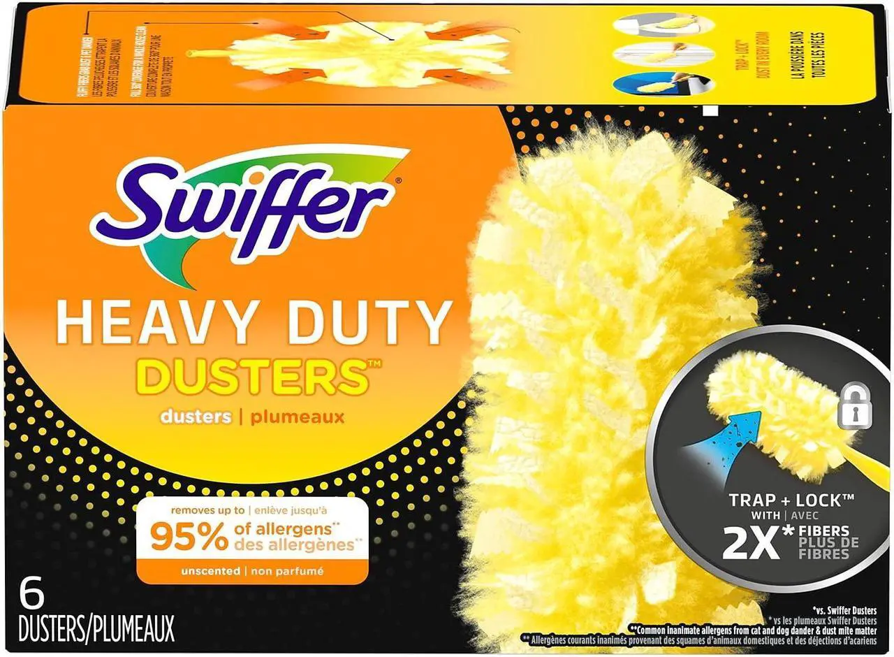 Alt view image 16 of 16 - Swiffer 360 Dusters Refill Dust Lock Fiber Yellow 6/Box 21620BX