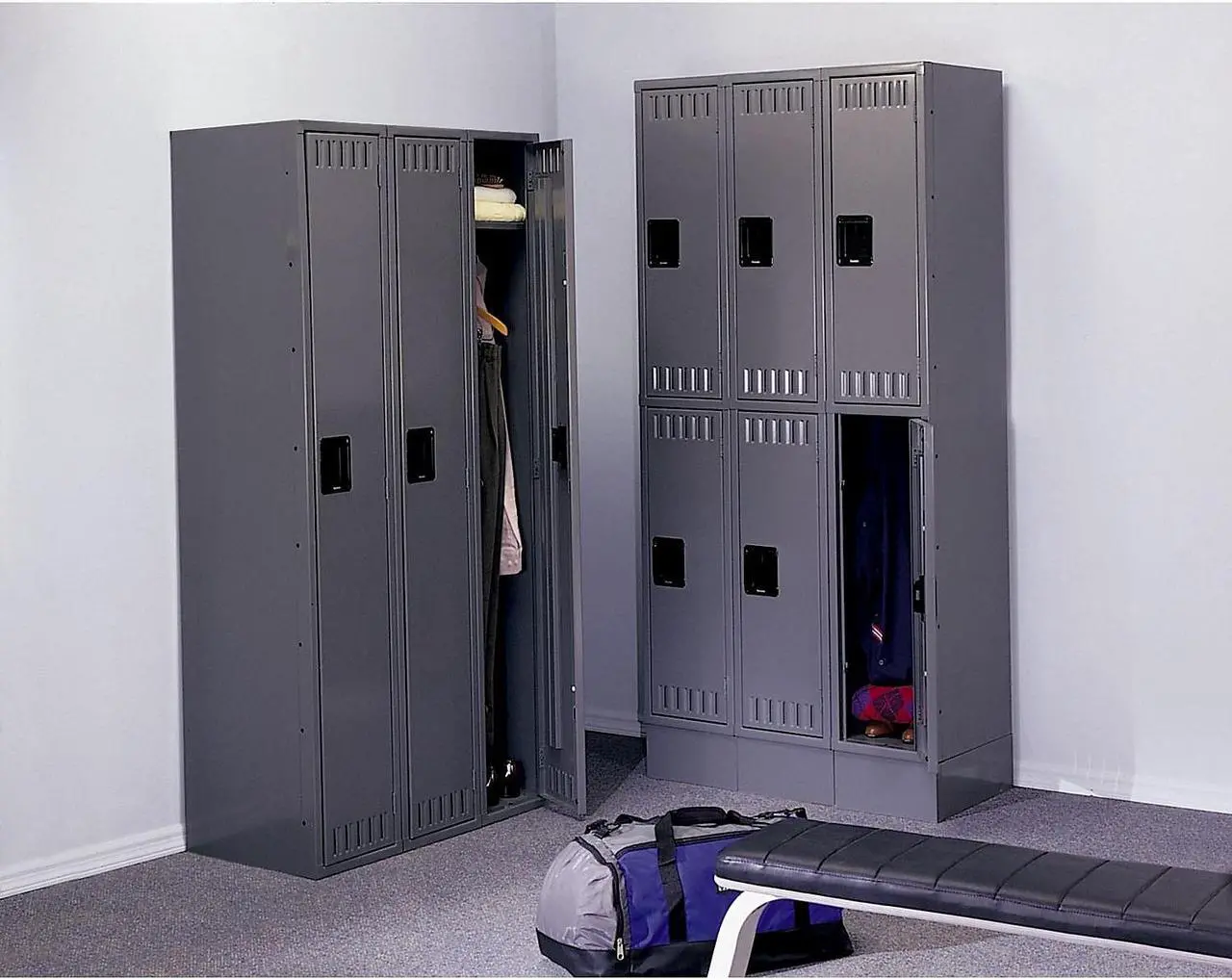 Alt view image 2 of 4 - TENNSCO Optional Locker Base 12w x 18d x 6h Medium Gray CLB1218MG