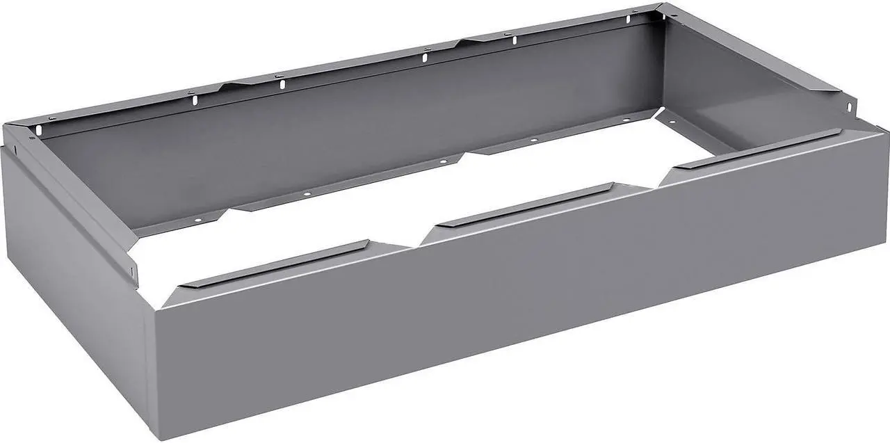 Alt view image 4 of 4 - TENNSCO Optional Locker Base 12w x 18d x 6h Medium Gray CLB1218MG