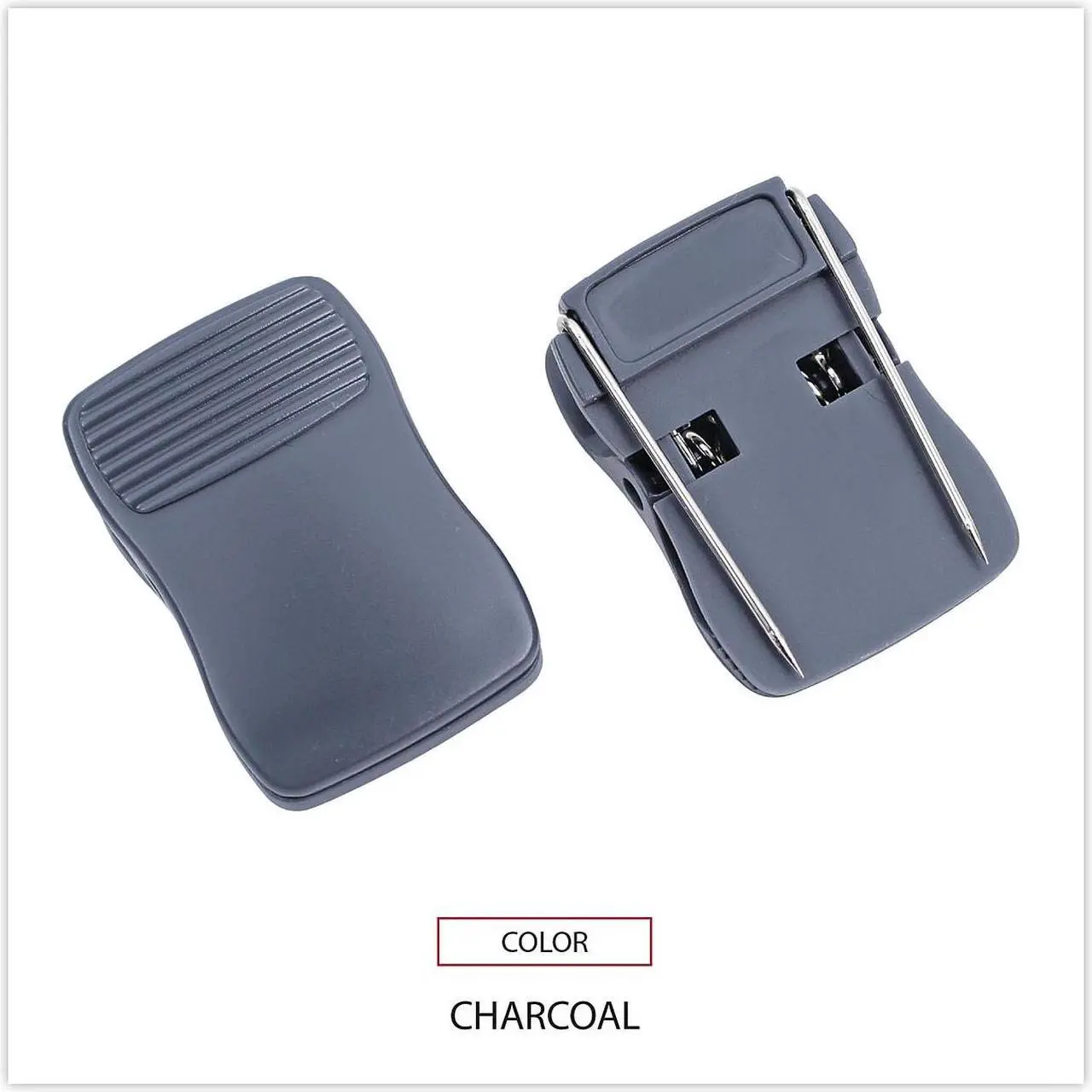 Alt view image 5 of 8 - UNIVERSAL Recycled Cubicle Clips 1" x 5/8" x 1 3/8" 40 Sheet Capacity Charcoal 24/Pack 08221