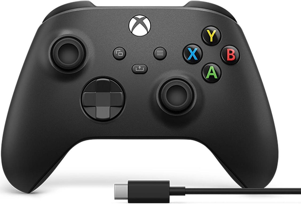 Alt view image 2 of 6 - Microsoft Xbox Wireless Controller + USB Type-C Cable Carbon Black (1V8-00001) 1V800001