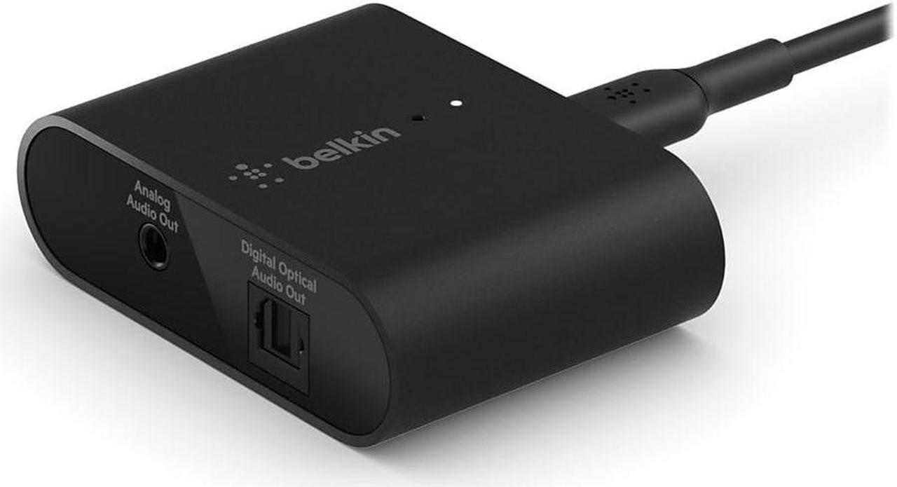 Alt view image 4 of 5 - Belkin AirPlay 2 Audio Adapter for iPhone/iPad/Mac/Apple TV/HomePod Black (AUZ002TTBK)