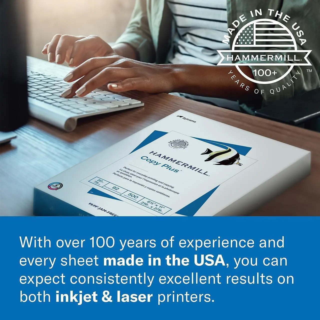 Alt view image 6 of 7 - Hammermill Premium Color Copy Cover Paper 100 lbs 8.5" x 11" White 909667