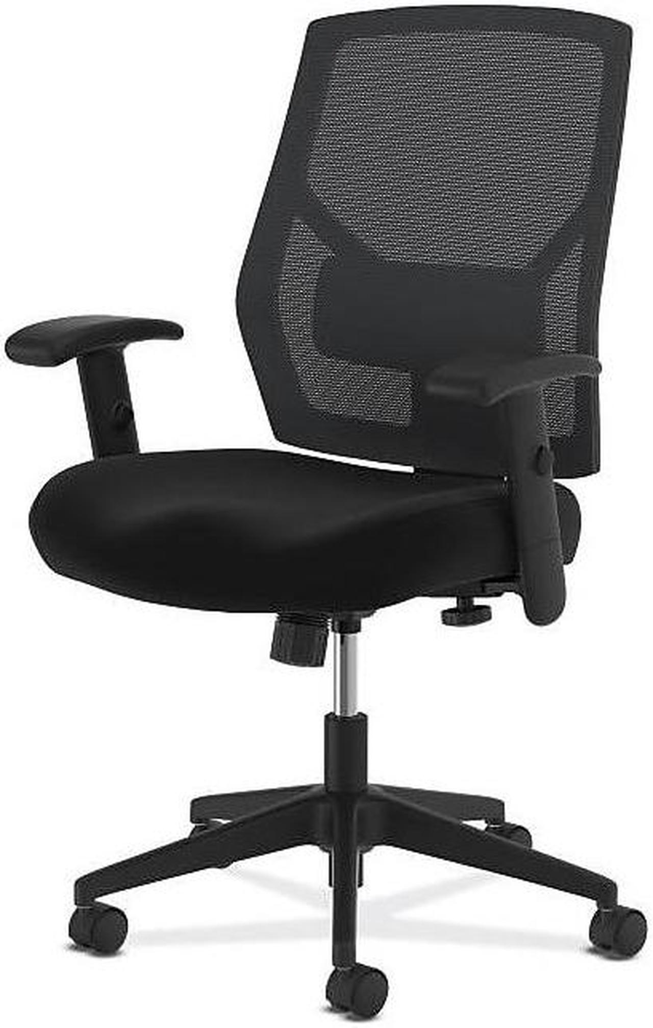 Alt view image 3 of 6 - Basyx High-back Chair Mesh Back Adjust Arms 25"x24"x43" Black VL581ES10T