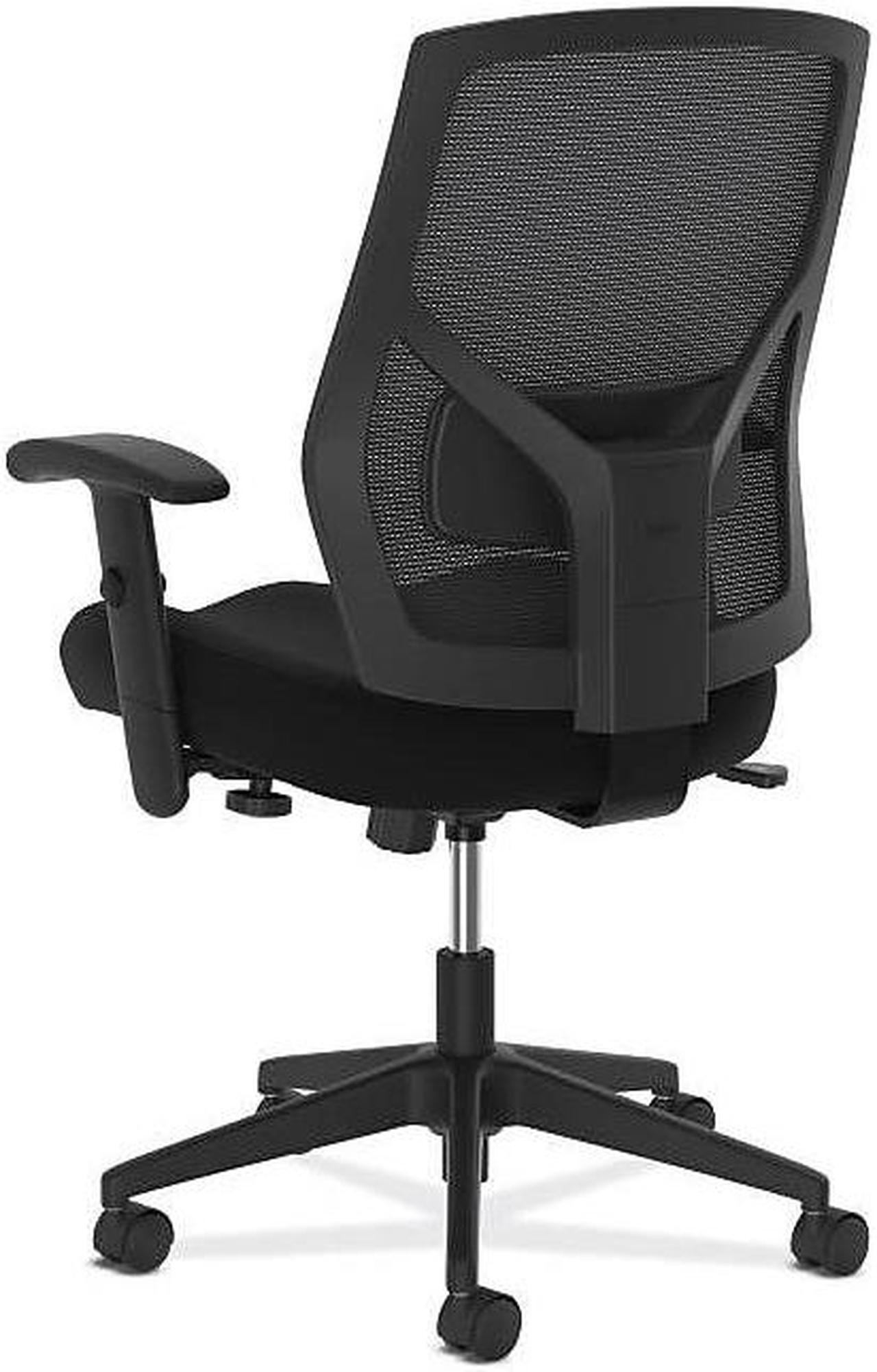 Alt view image 4 of 6 - Basyx High-back Chair Mesh Back Adjust Arms 25"x24"x43" Black VL581ES10T