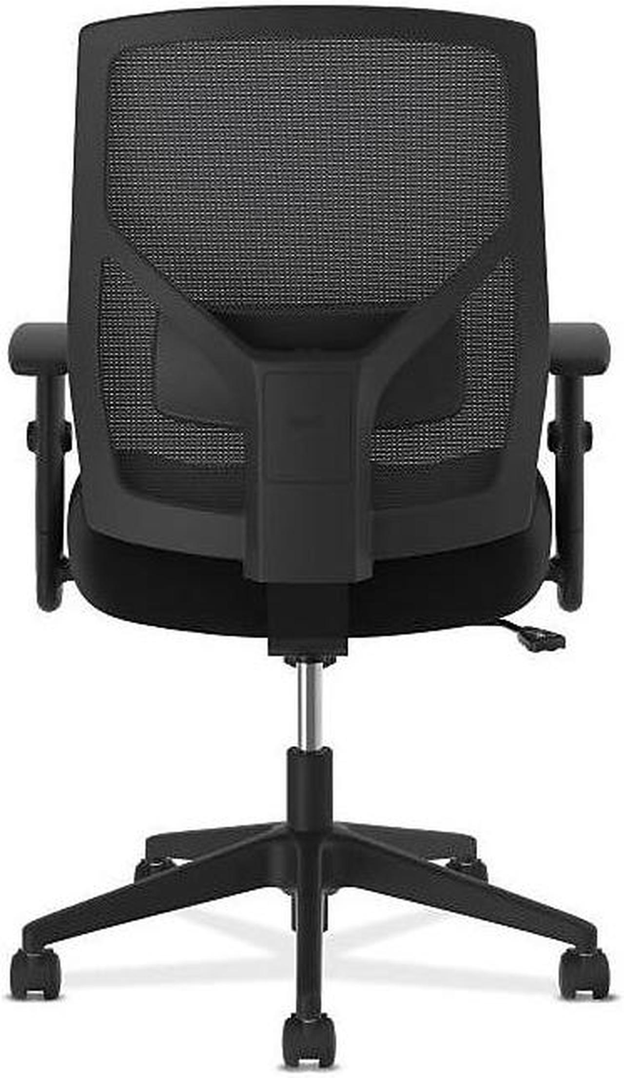 Alt view image 6 of 6 - Basyx High-back Chair Mesh Back Adjust Arms 25"x24"x43" Black VL581ES10T