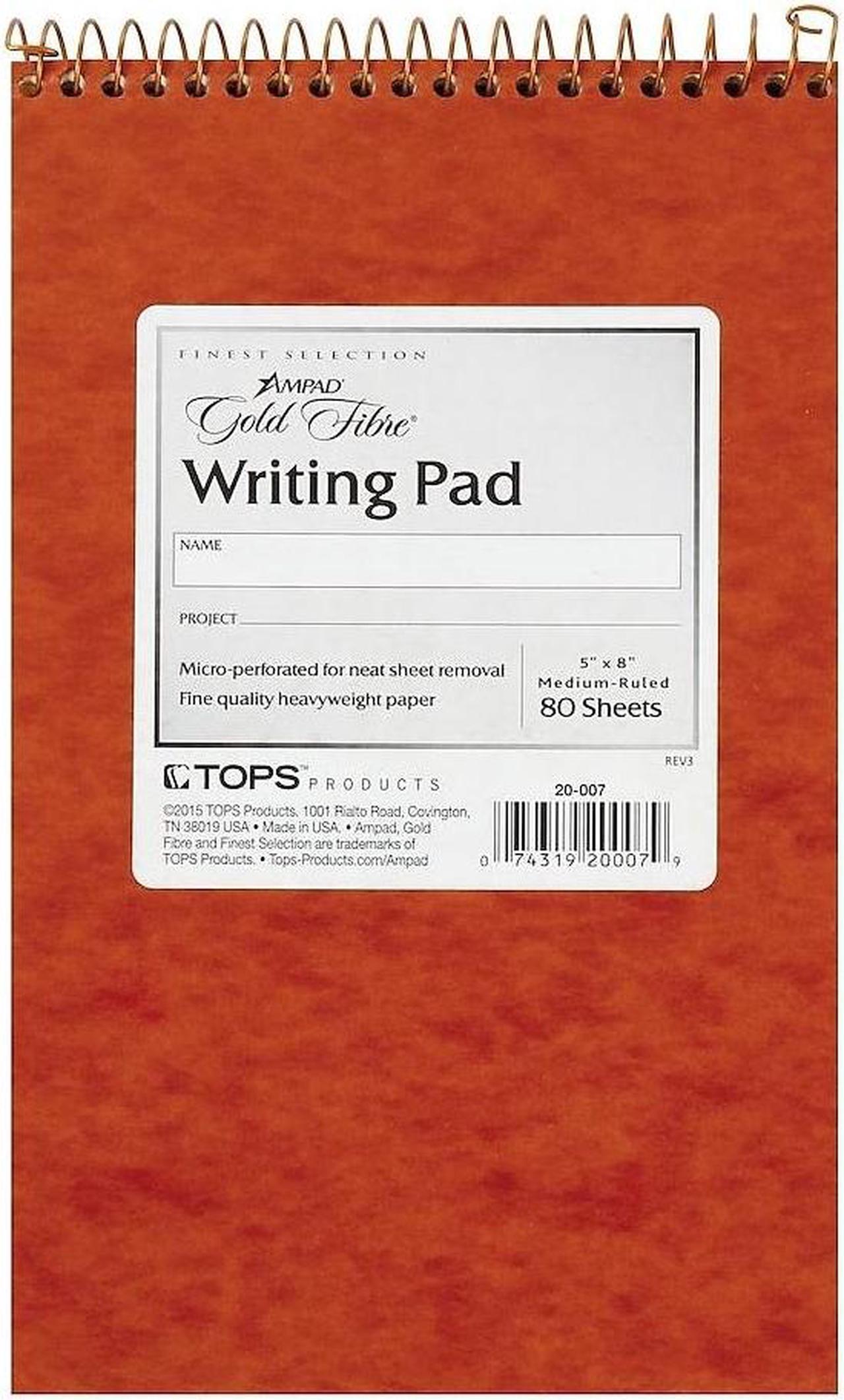 Alt view image 8 of 10 - Ampad Gold Fibre Retro Wirebound Writing Pad College/Medium 5 x 8 Ivory 80 Sheets 20007