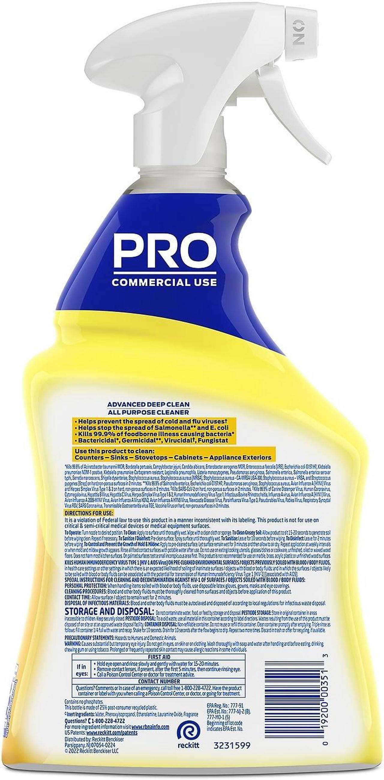 Alt view image 4 of 9 - Lysol Advanced Deep Clean Lemon Breeze Scent All Purpose Cleaner Liquid 32 oz.