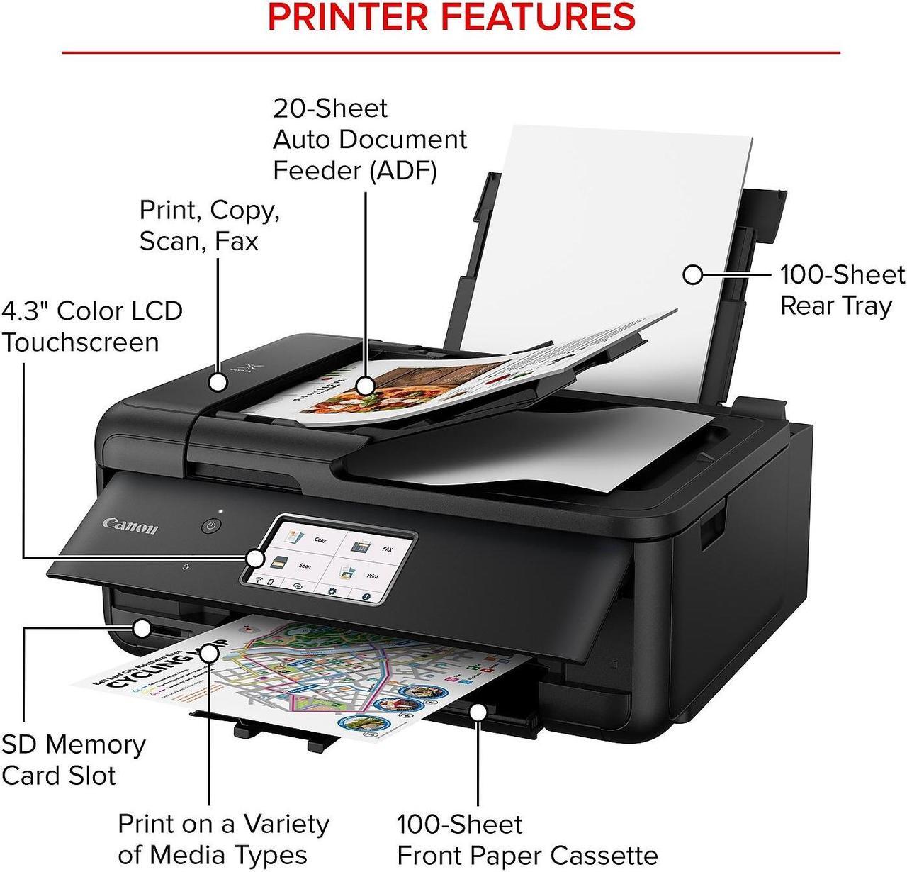 Alt view image 16 of 20 - Canon PIXMA TR8620a Wireless All-In-One Inkjet Printer #4451C032AA