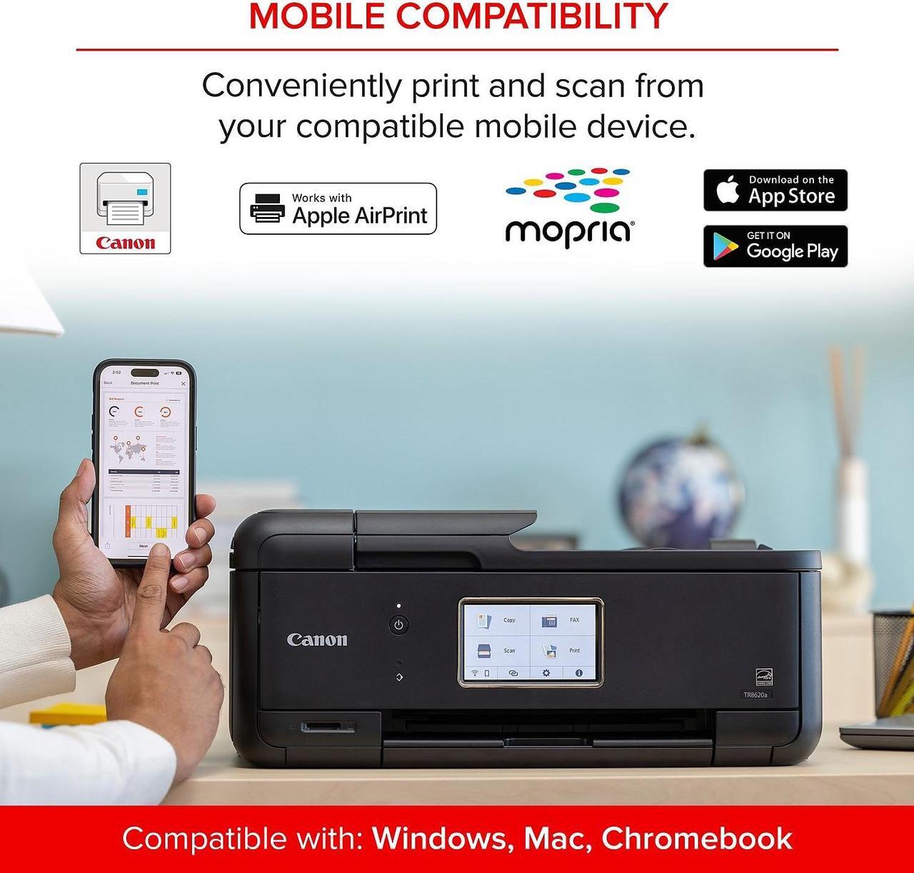 Alt view image 19 of 20 - Canon PIXMA TR8620a Wireless All-In-One Inkjet Printer #4451C032AA