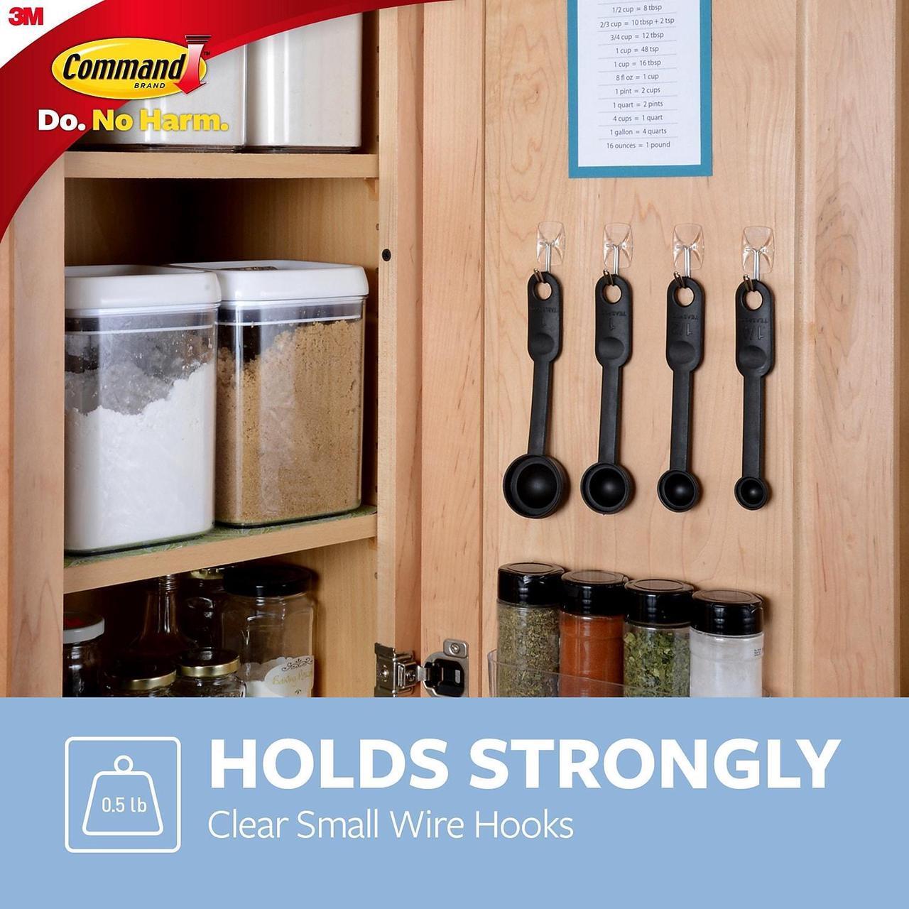 Alt view image 4 of 8 - Command Small Wire Hooks Clear 15 Hooks/Pack (17067CLR-15NA)