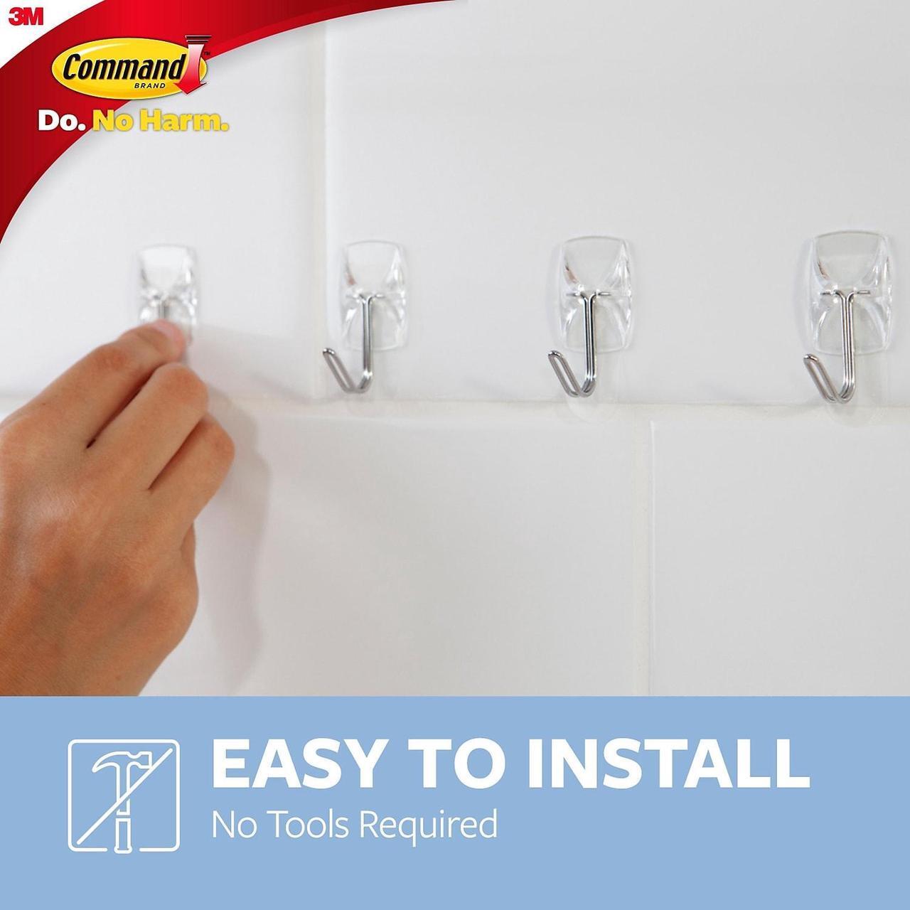 Alt view image 6 of 8 - Command Small Wire Hooks Clear 15 Hooks/Pack (17067CLR-15NA)