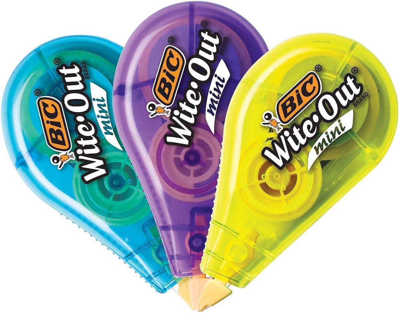 Alt view image 2 of 8 - BIC Wite-Out Mini Correction Tape White 3/Pack (WOTMP31-WHI)