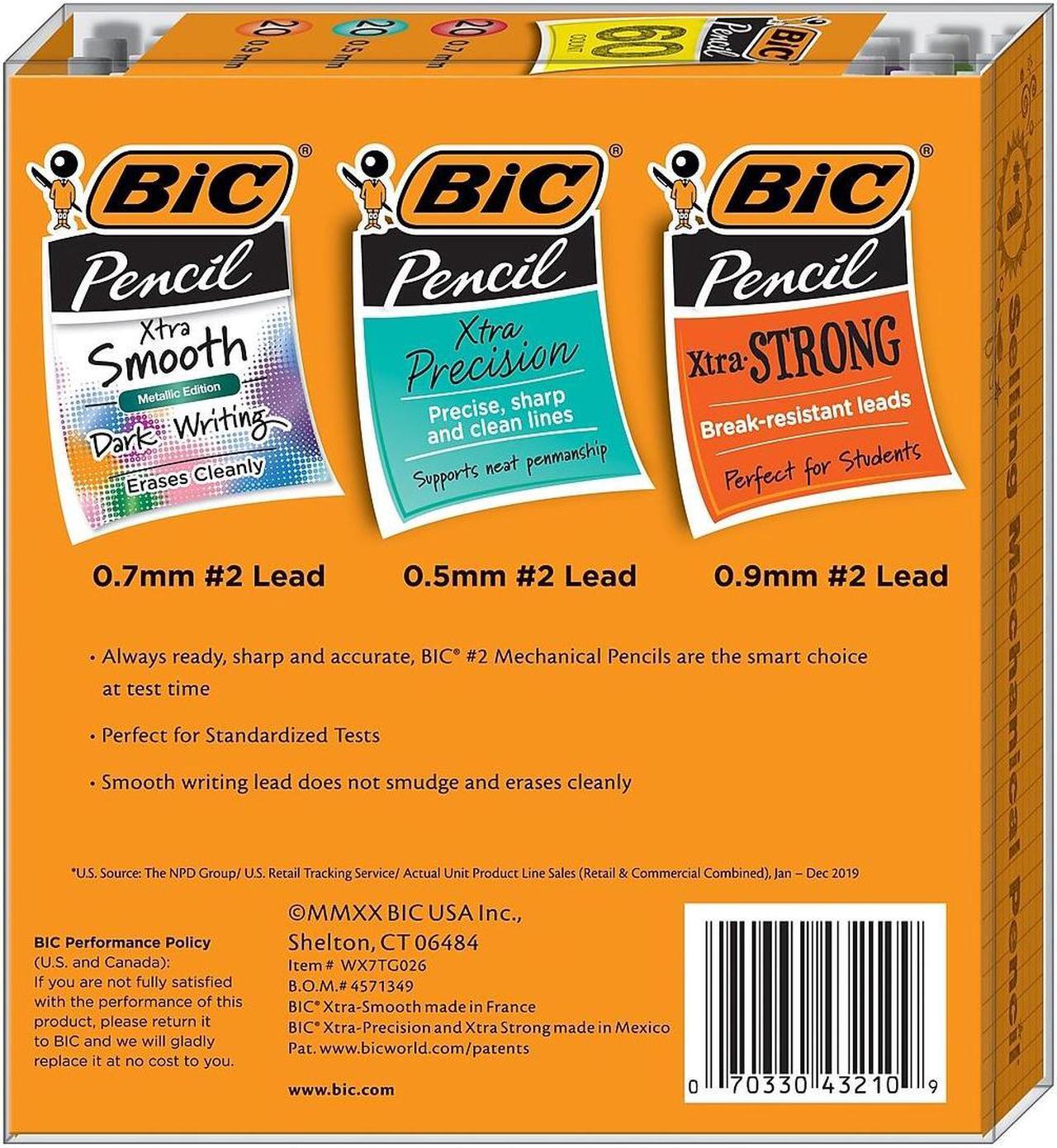 Alt view image 2 of 7 - BIC Mechanical Pencils Assorted Sizes #2 Lead 60/Pack (WX7TG026-BLK)