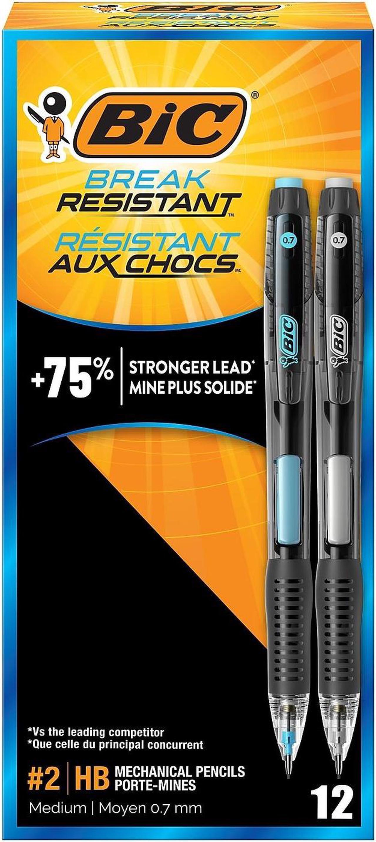 Main image of BIC Break-Resistant Mechanical Pencils 0.7mm #2 Medium Lead 12/Pack (MV7PR11-BLK)