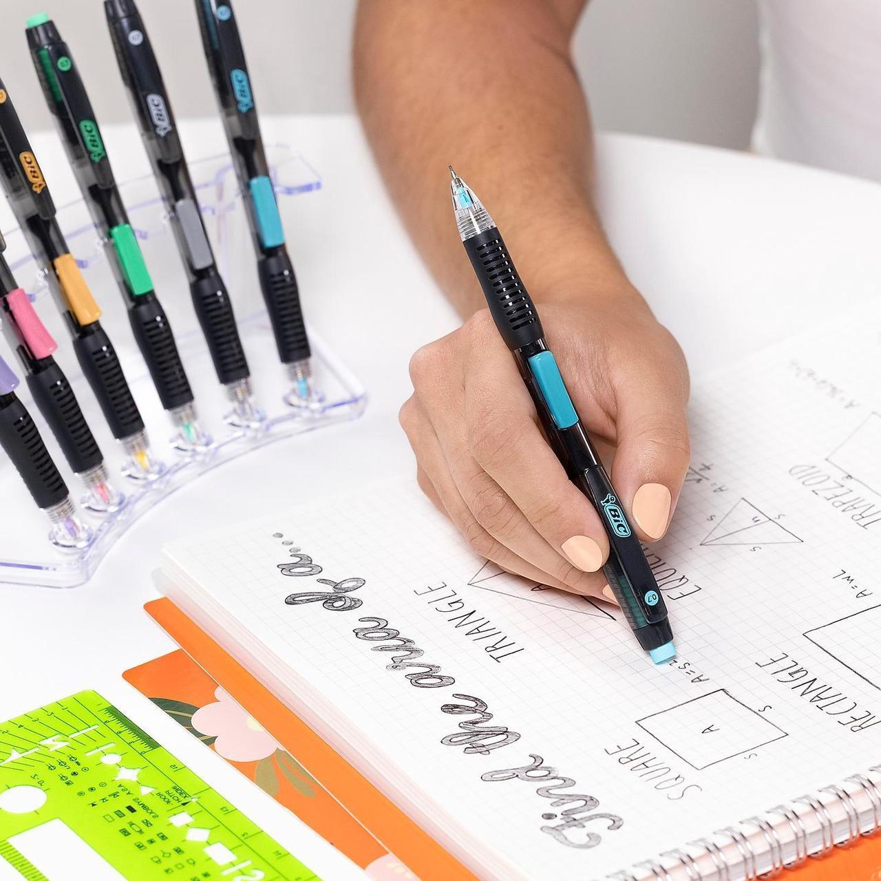Alt view image 4 of 6 - BIC Break-Resistant Mechanical Pencils 0.7mm #2 Medium Lead 12/Pack (MV7PR11-BLK)