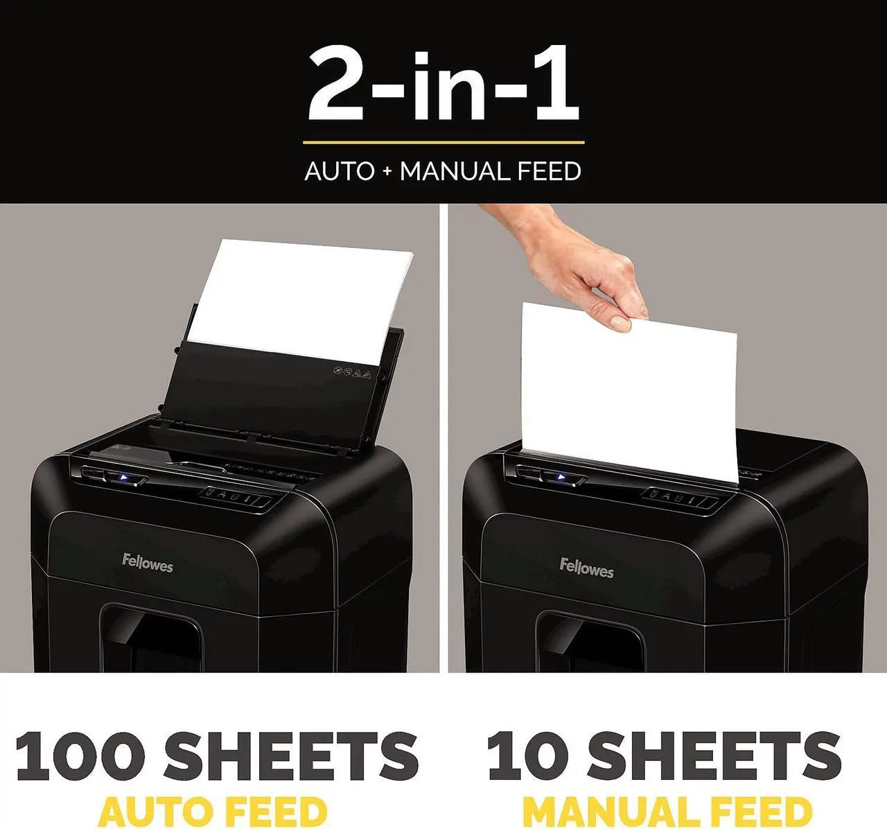 Alt view image 2 of 7 - Fellowes AutoMax 100MA 100-Sheet Micro-Cut Shredder (4704001) 4704001FEL