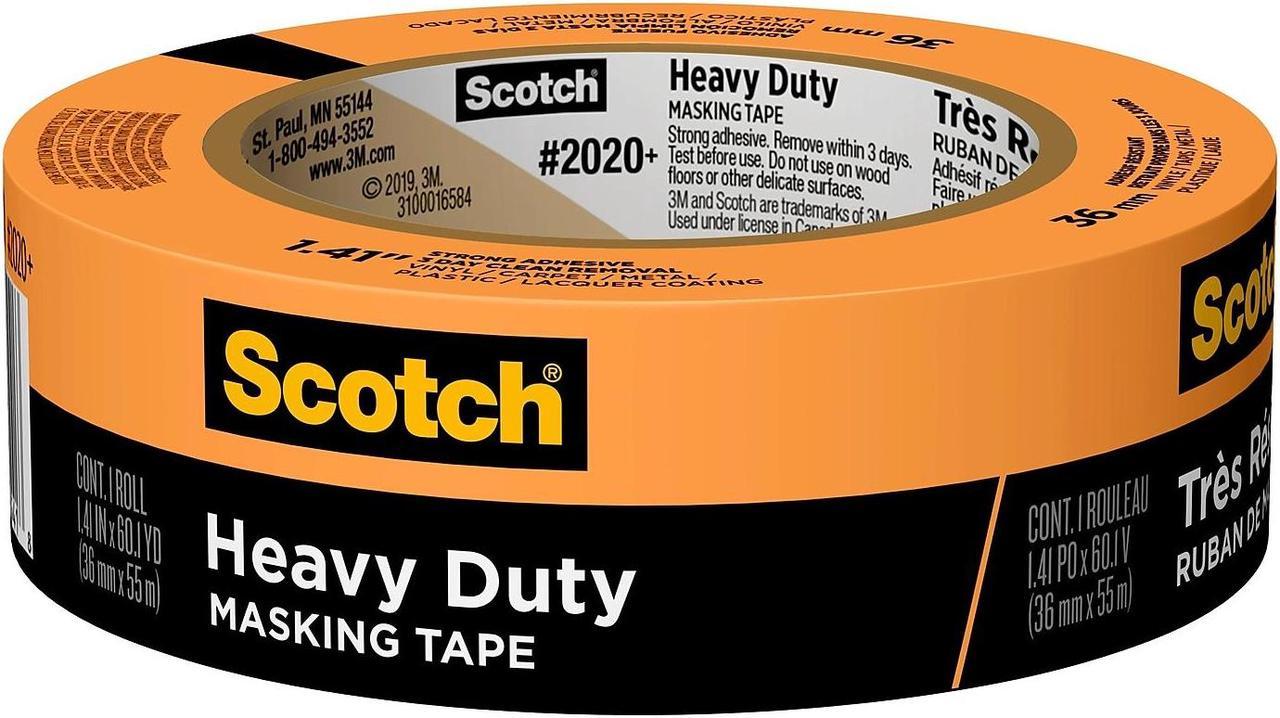 Scotch Heavy Duty 1.41" x 60.1 yds. Masking Tape Orange (2020+-36AP) 2020+36AP