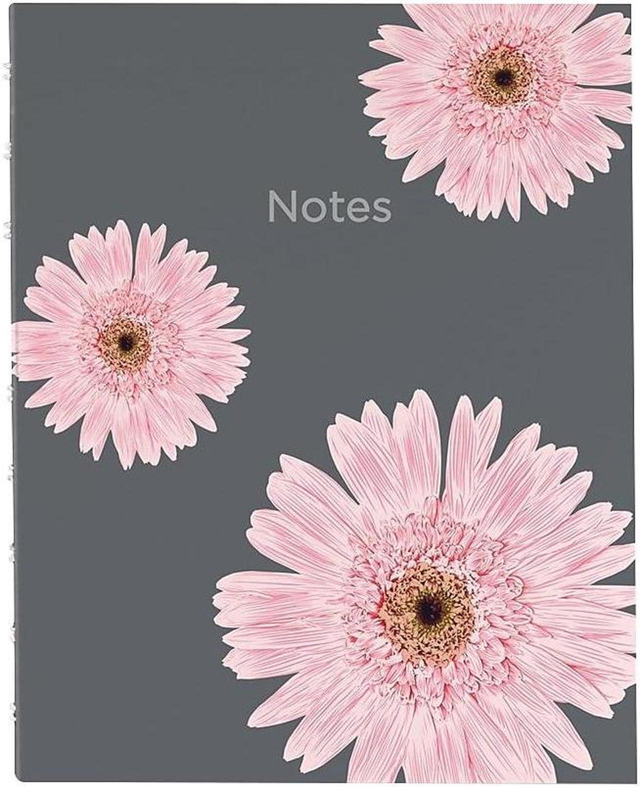 Main image of Blueline Pink Daisy NotePro Professional Notebooks 7.25" x 9.25" College Ruled 75 Sheets Gray/Silver (A6016.01)