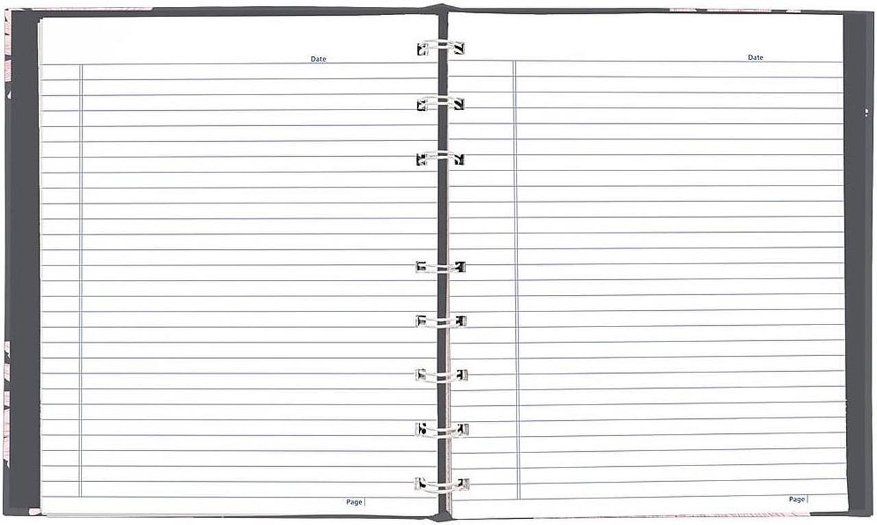 Alt view image 4 of 6 - Blueline Pink Daisy NotePro Professional Notebooks 7.25" x 9.25" College Ruled 75 Sheets Gray/Silver (A6016.01)