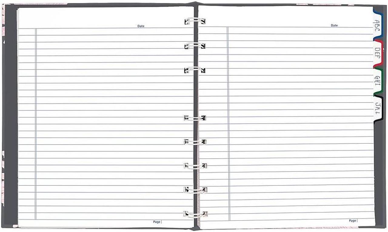 Alt view image 3 of 6 - Blueline Pink Daisy NotePro Professional Notebooks 7.25" x 9.25" College Ruled 75 Sheets Gray/Silver (A6016.01)