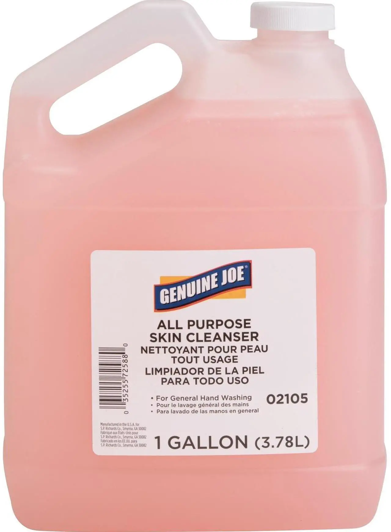 Alt view image 3 of 3 - Genuine Joe 02105Liquid Hand Soap with Skin Conditioner, 1 gal (3.8 L) - Pink - 1 Each
