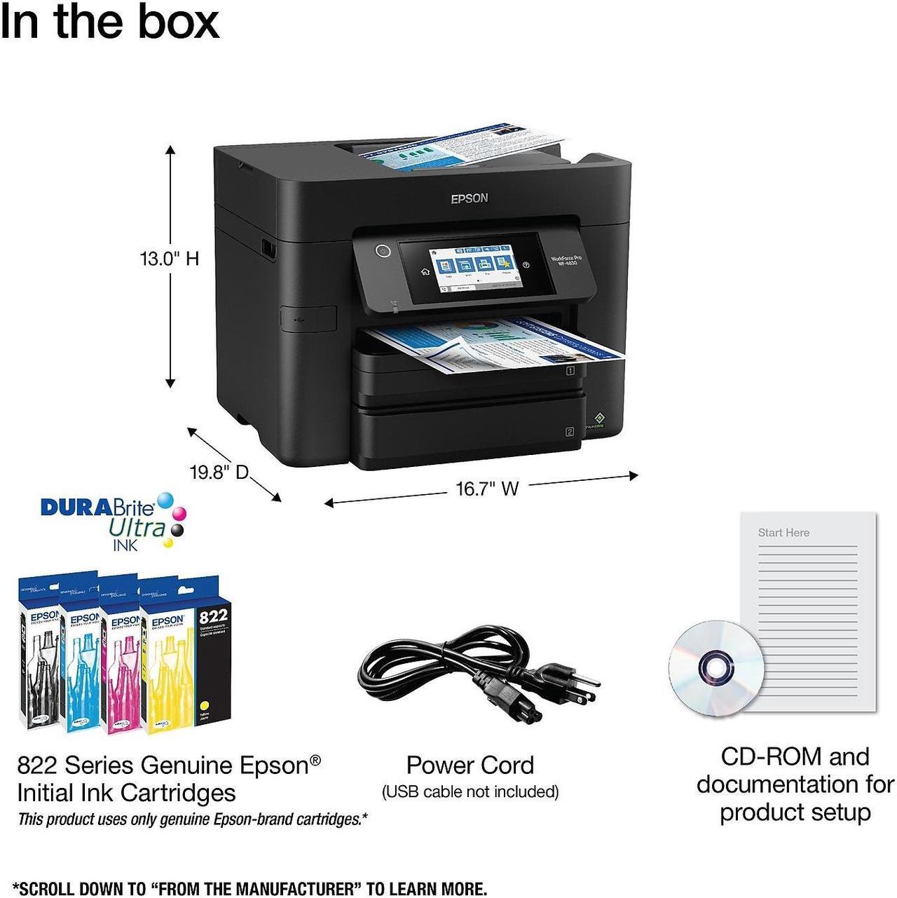 Alt view image 6 of 7 - Epson WorkForce Pro WF-4830 Wireless All-in-One Printer