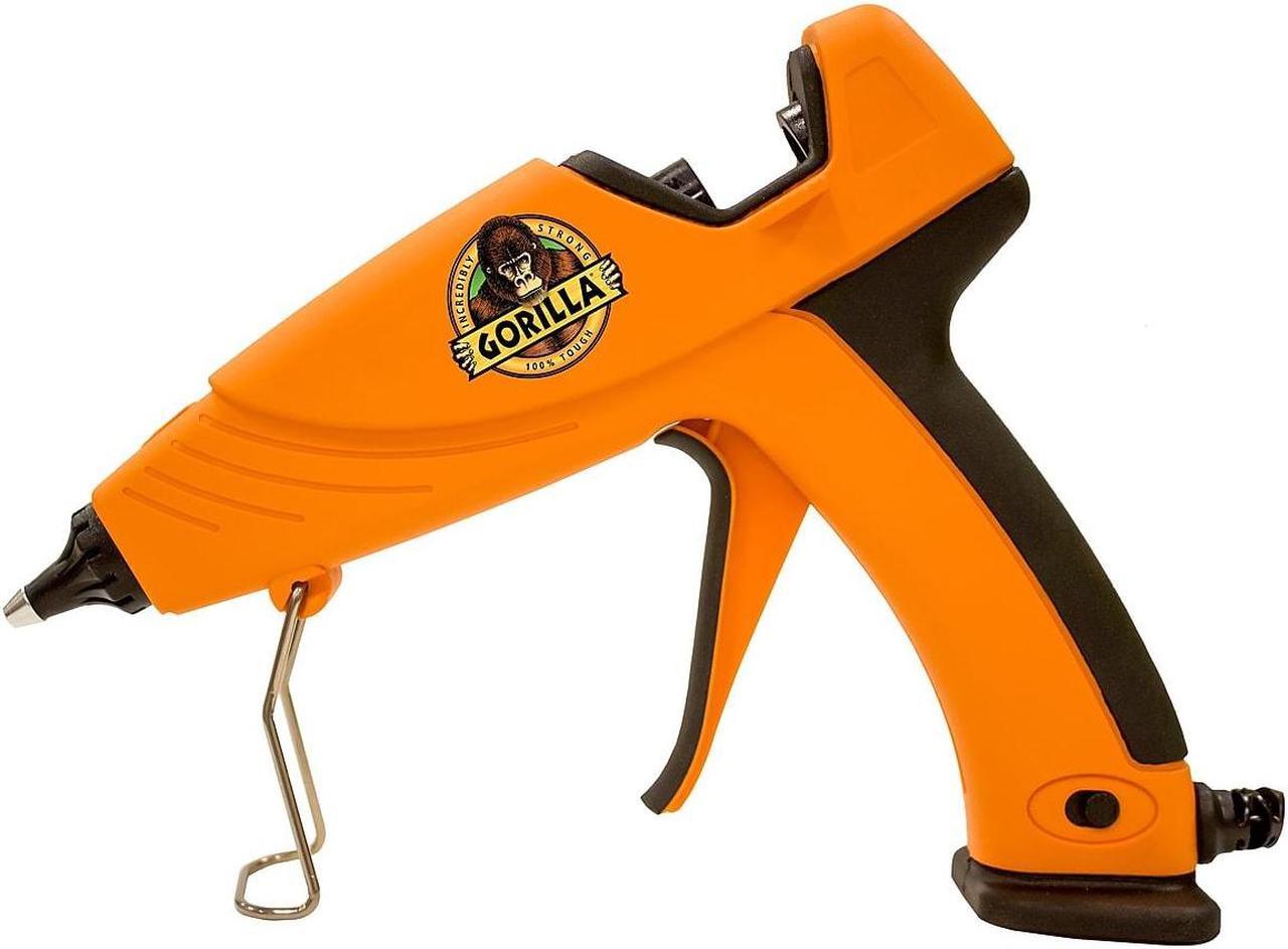 Alt view image 2 of 10 - gorilla dual temp full-size hot glue gun, orange