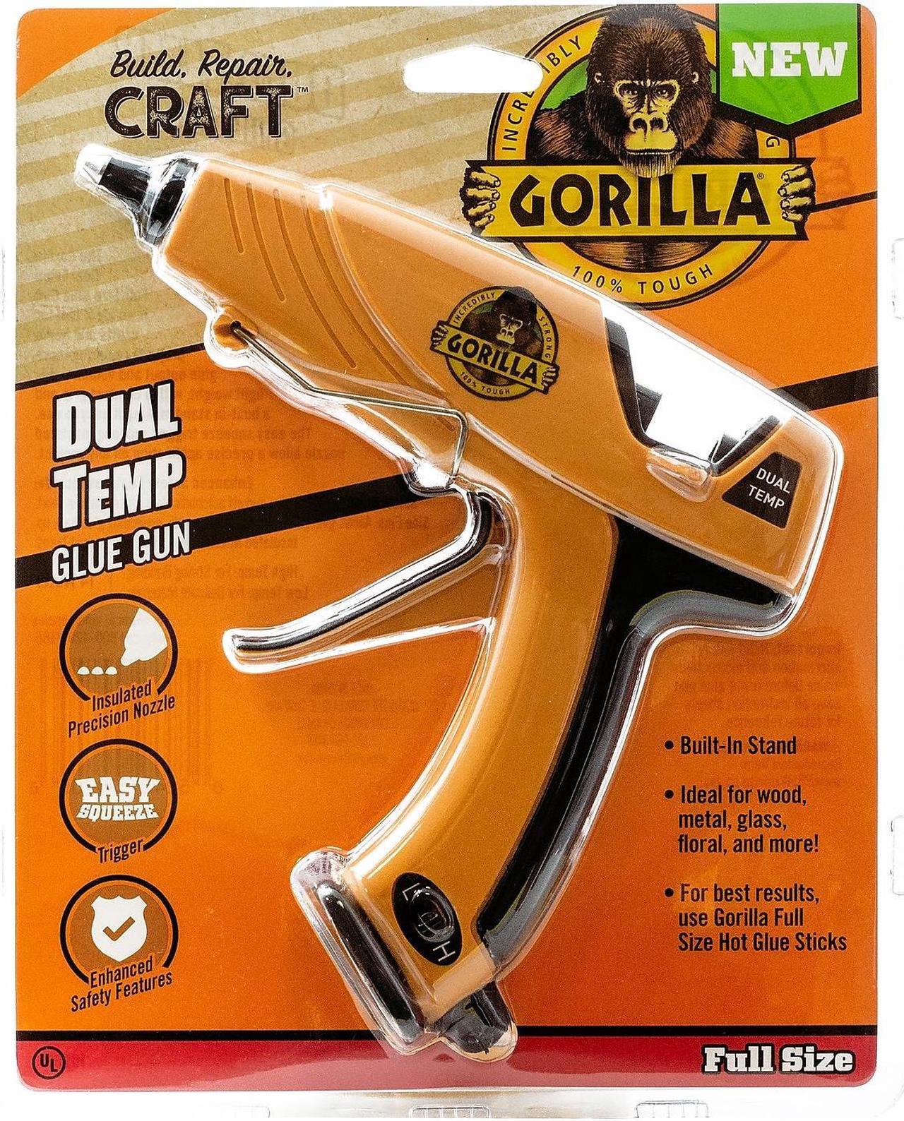 Alt view image 5 of 10 - gorilla dual temp full-size hot glue gun, orange