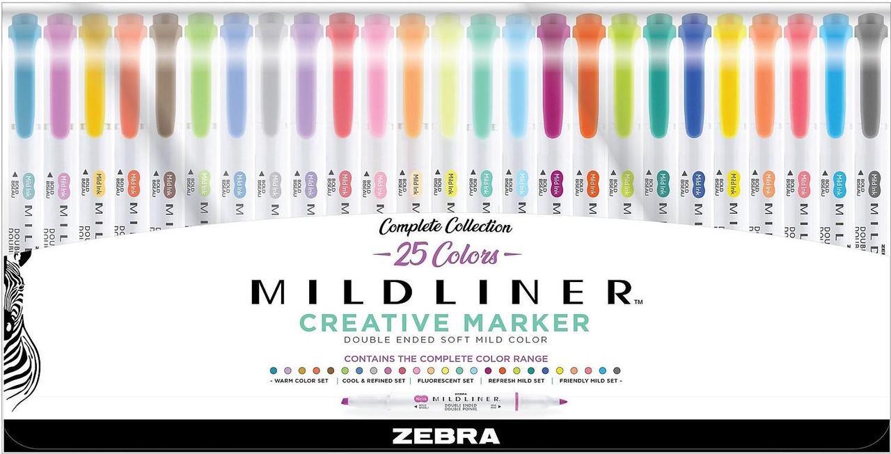 Alt view image 6 of 8 - Zebra Mildliner Twin Tip Highlighters Assorted Colors 25/Pack (78525)