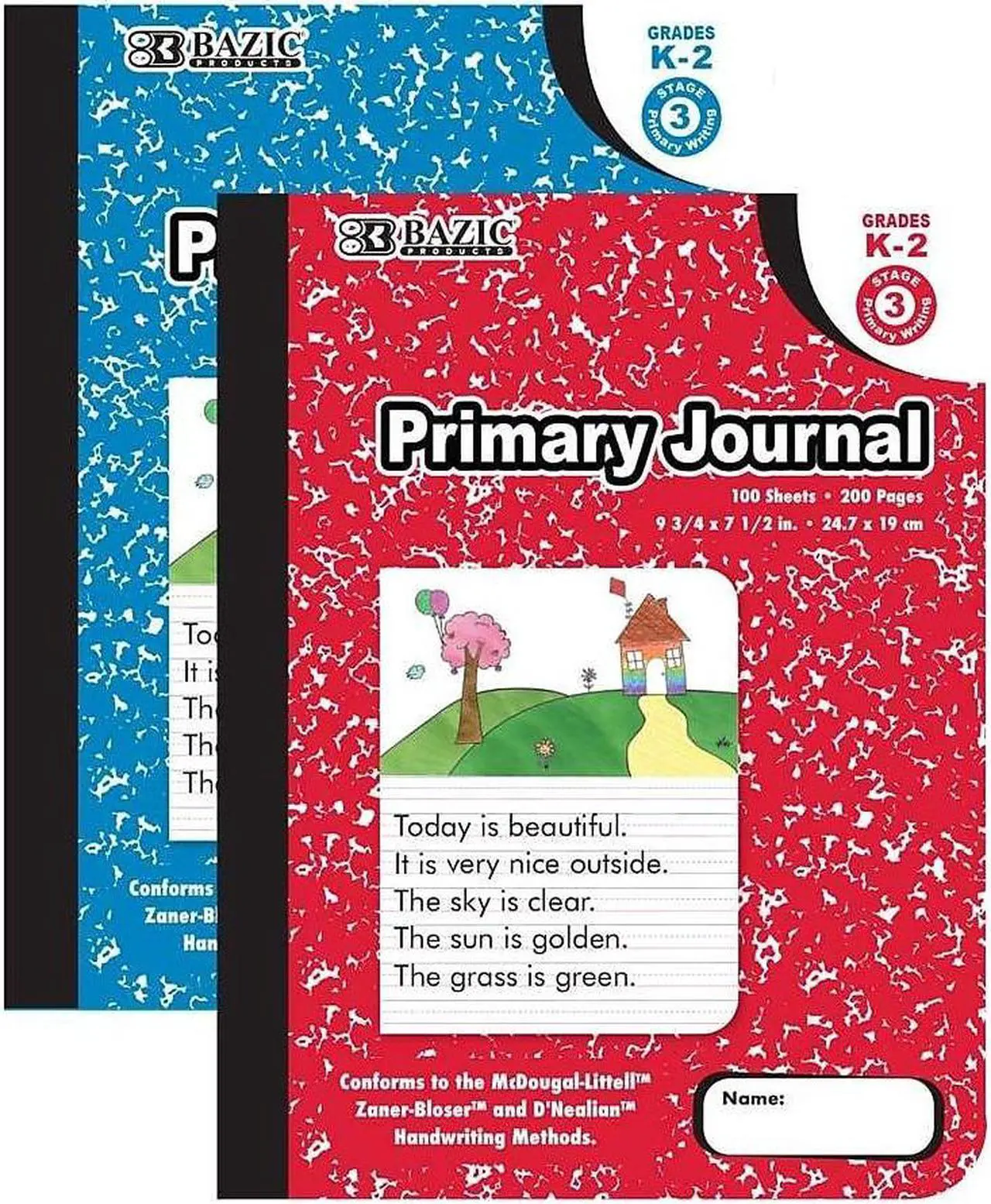 Alt view image 4 of 6 - Southwest School Supply Black Marble Picture Story Comp Book 7-1/2" X 9-3/4" 100 Sheets (11445PS) BAZ5053