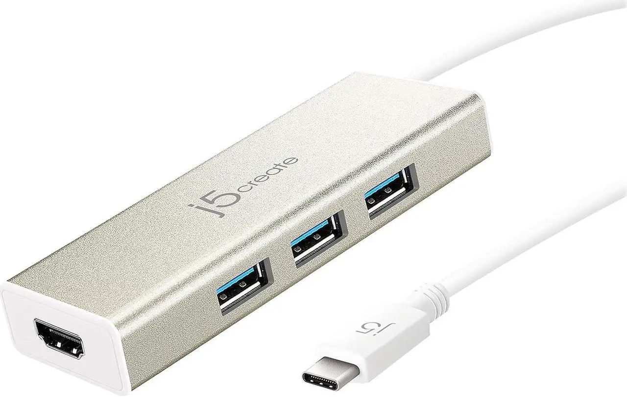 Alt view image 20 of 20 - j5create USB-C 3-Port USB 3.0 & 4K HDMI Hub