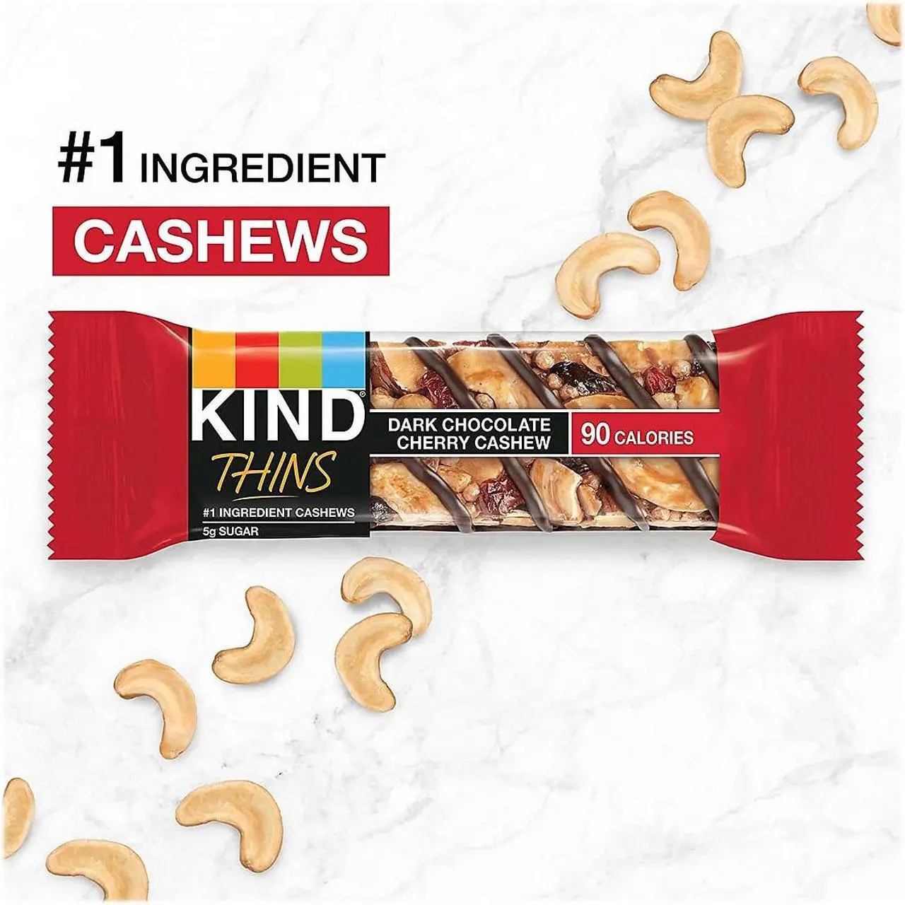 Alt view image 6 of 11 - KIND Thins Gluten-Free Bar Variety Pack 14.8 oz. 20 Bars/Box (41891) PHW41891