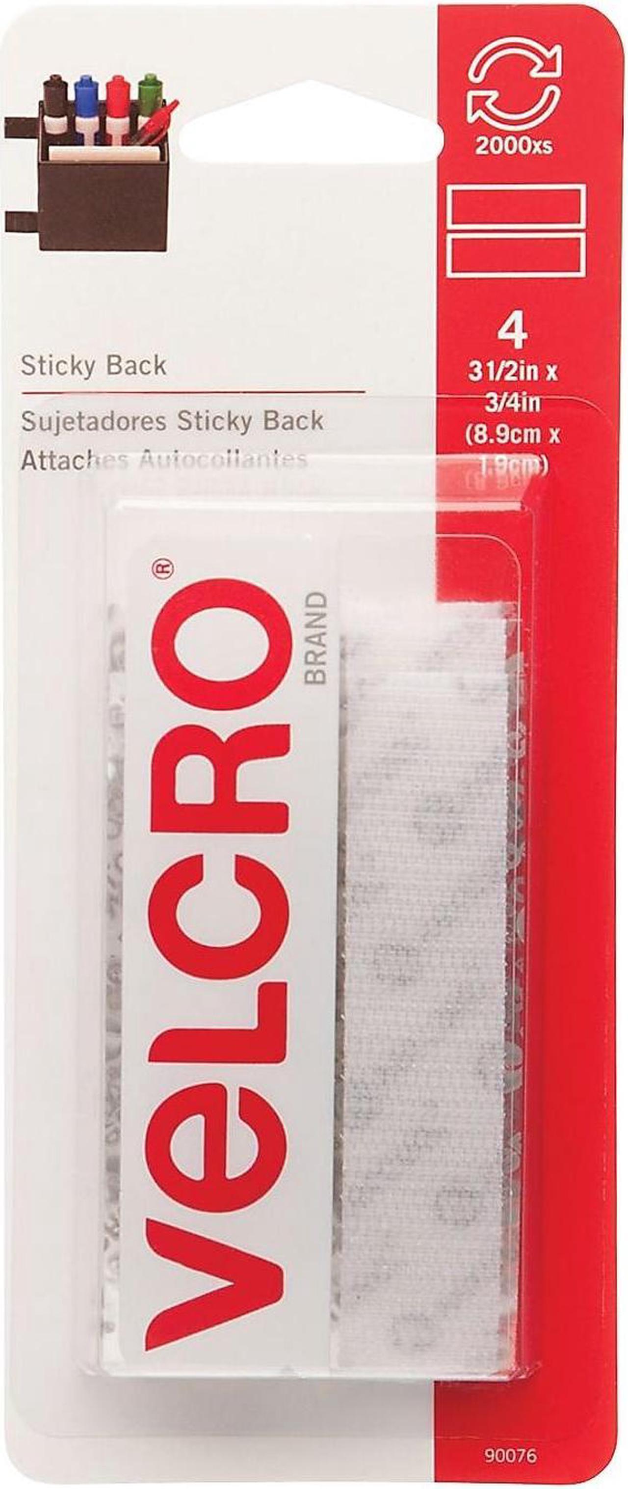Alt view image 3 of 6 - VELCRO(R) brand STICKY BACK(R) Tape 3/4"X3-1/2" 4/Pkg-White