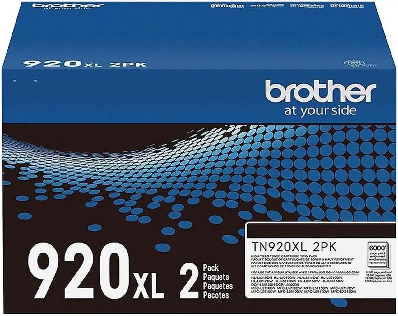 Alt view image 4 of 10 - Brother Genuine TN920XL2PK High-yield Toner Cartridge Twin Pack