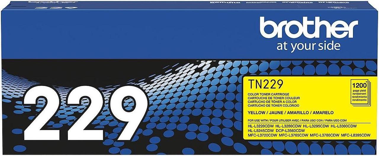 Alt view image 10 of 16 - Brother Genuine TN229Y Standard Yield Yellow Toner Cartridge