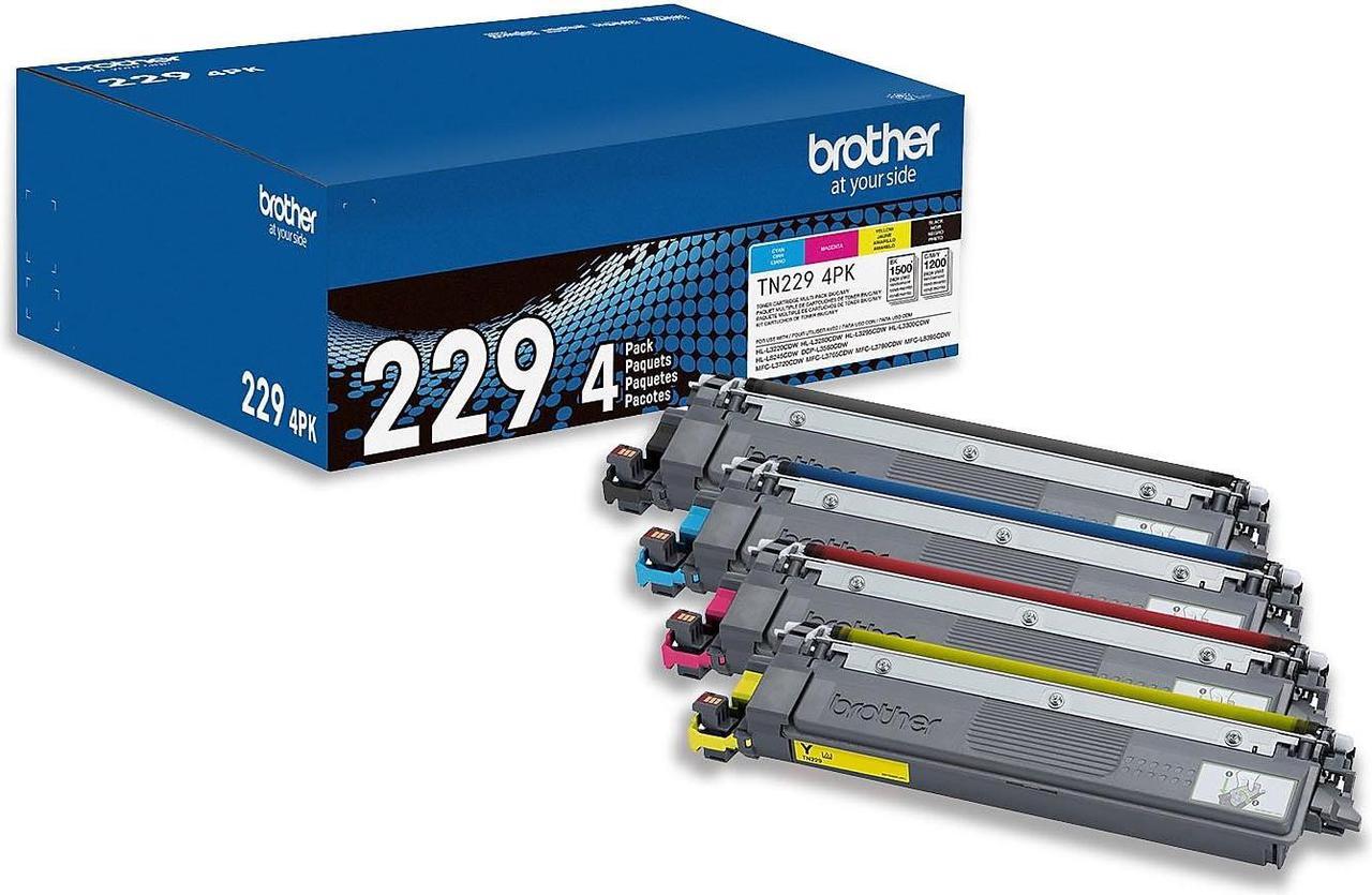 Alt view image 3 of 16 - Brother Genuine TN2294PK Standard Yield Toner Cartridge B/C/M/Y Multi-Pack