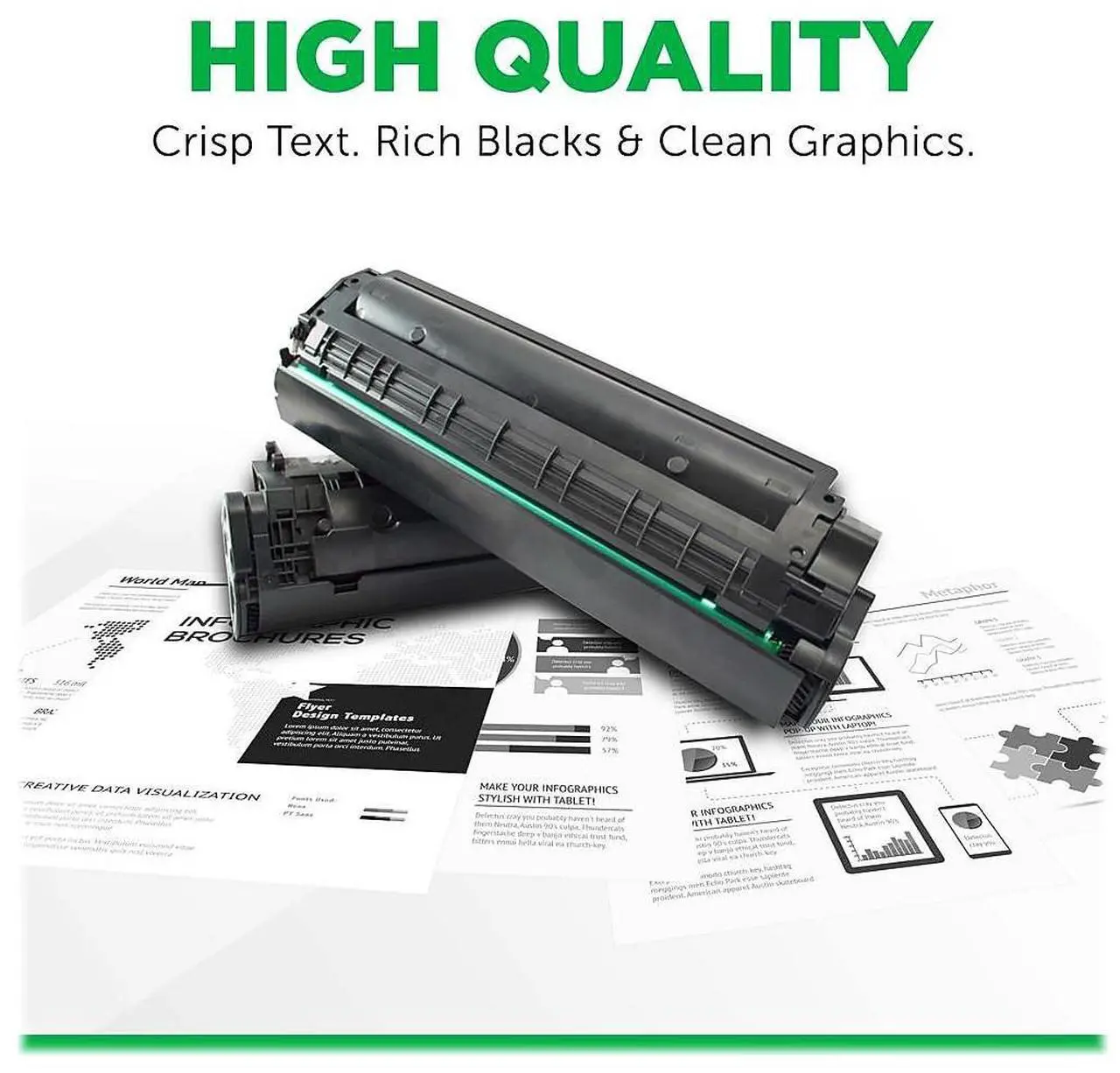 Alt view image 5 of 7 - Clover ufactured Black High Yield Toner Cartridge Replacement for 039H (0288C001)