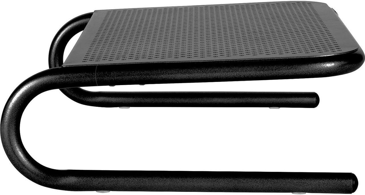 Alt view image 5 of 10 - allsop metal art jr. monitor stand, 14inch wide platform holds 40 lbs with keyboard storage space  pearl black, 2 pack