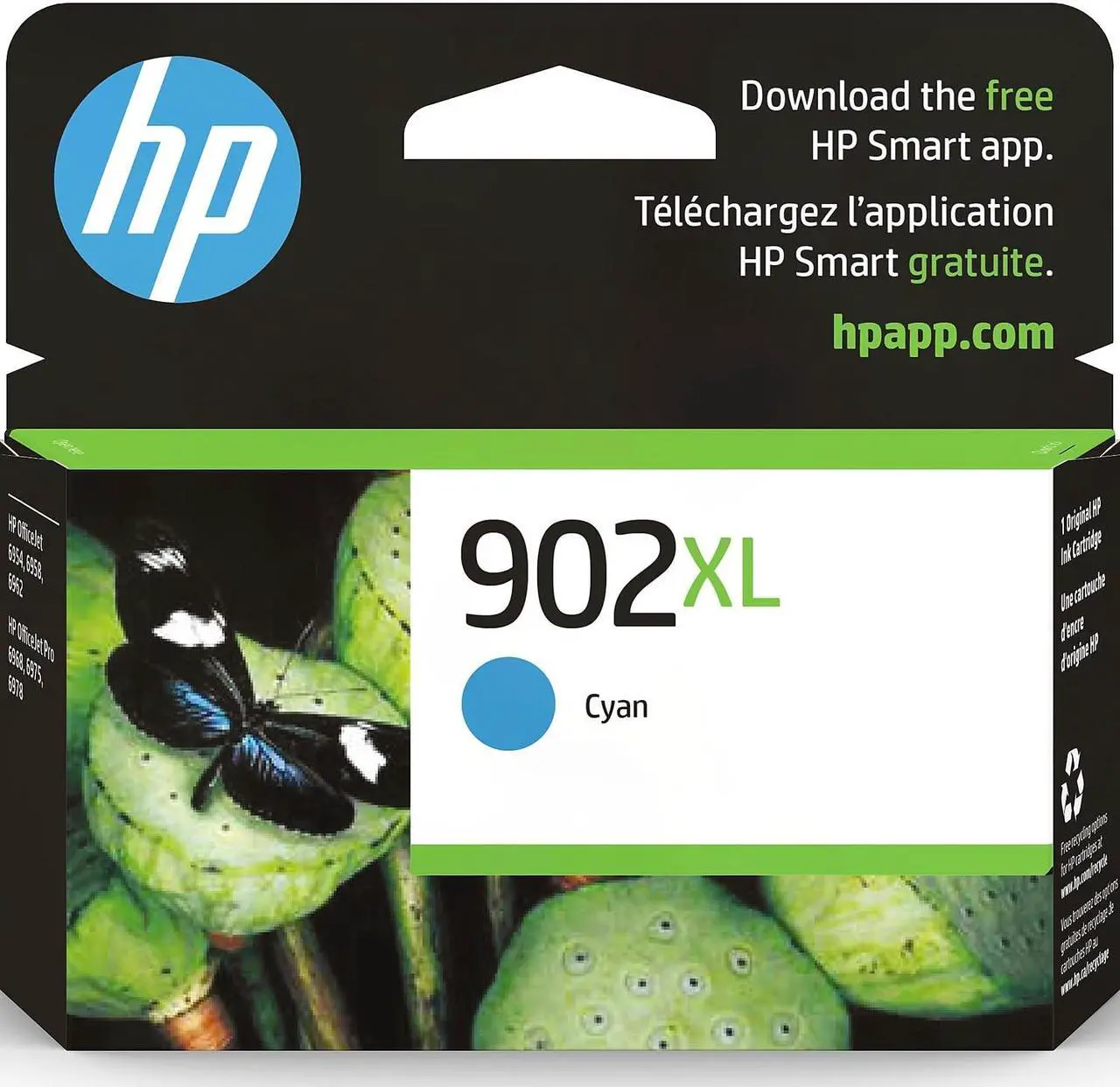 Alt view image 18 of 20 - HP 902XL High Yield Cyan Original Ink Cartridge, ~750 pages, T6M02AN#140