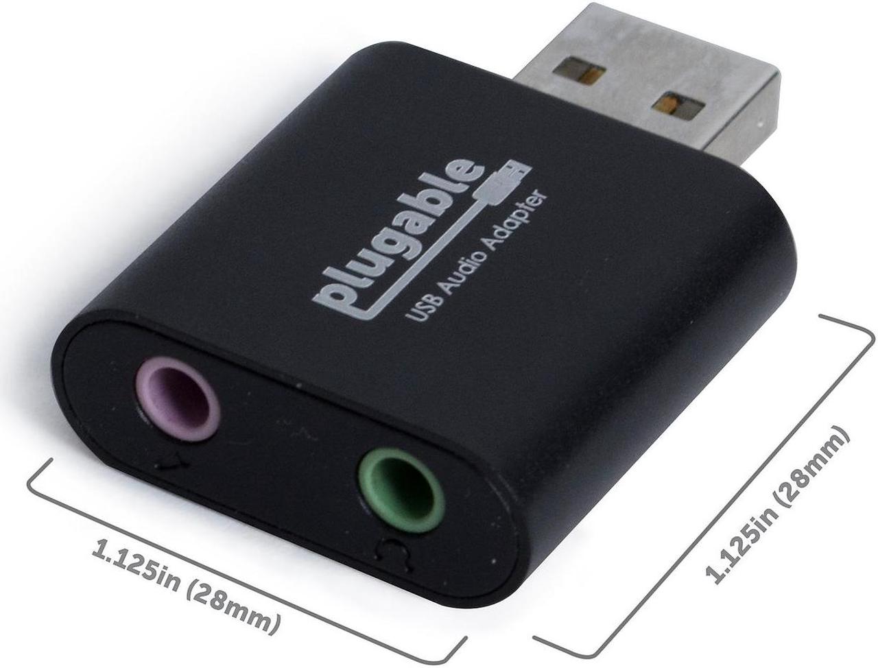 Alt view image 13 of 17 - Plugable USB Audio Adapter with 3.5mm Speaker-Headphone and Microphone Jack, Add an External Stereo Sound Card to Any PC, Compatible with Windows, Mac, and Linux