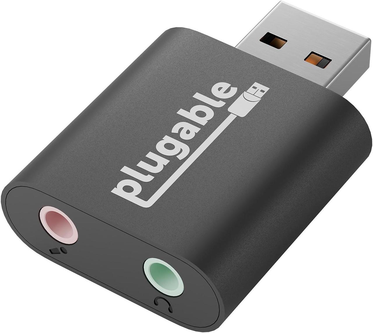 Alt view image 11 of 17 - Plugable USB Audio Adapter with 3.5mm Speaker-Headphone and Microphone Jack, Add an External Stereo Sound Card to Any PC, Compatible with Windows, Mac, and Linux