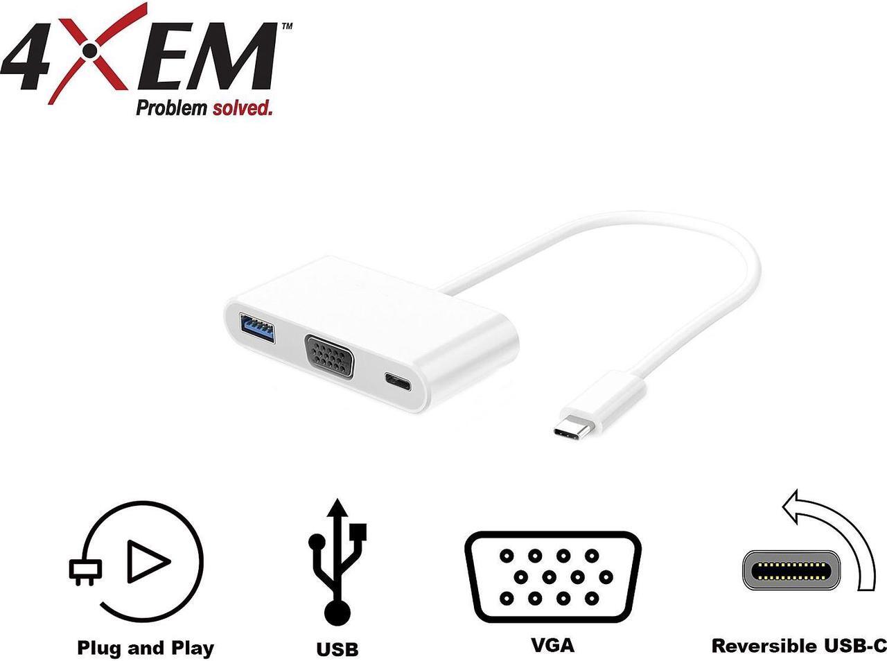 Alt view image 7 of 7 - USB C DOCK VGA USB 3.0 POWER DELIVERY 1080P PD 3-IN-1 ADAPTER