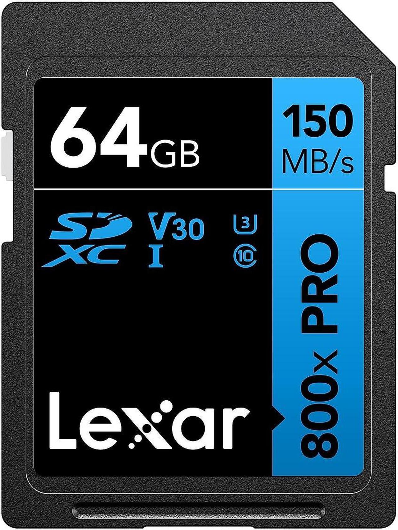 Main image of Lexar High-Performance 800x PRO BLUE Series 64GB SDXC Memory Card Class 10 UHS-I V30 (LSD0800P064G-BNNNU)