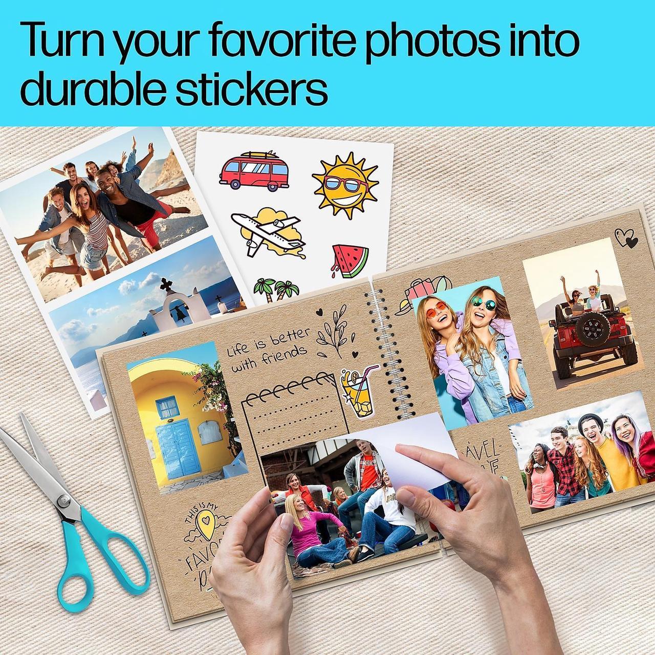 Alt view image 3 of 7 - HP Picture Stickers 8.5" x 11" 25 Sheets/Pack (8L1U9A)