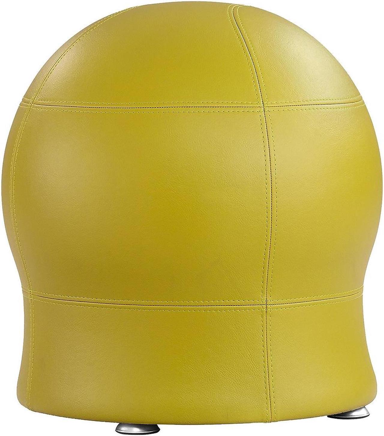 Main image of Safco 4751GV Zenergy Ball Chair - Backless - Supports Up to 250 lb - Green Vinyl Seat, Silver Base