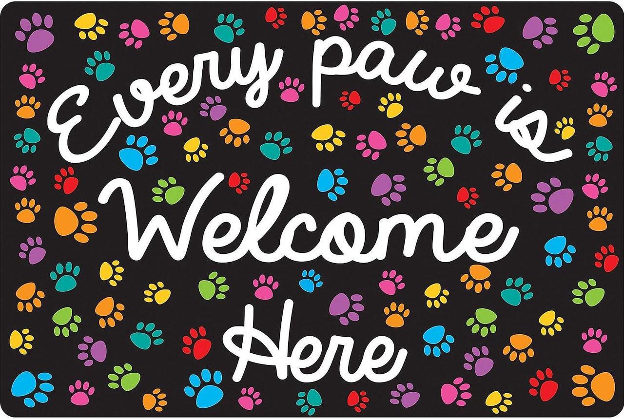 Alt view image 2 of 2 - Ashley Smart Poly Computer Mouse Pad 8" x 10" Every Paw is Welcome Here 10/Pack (ASH97111)