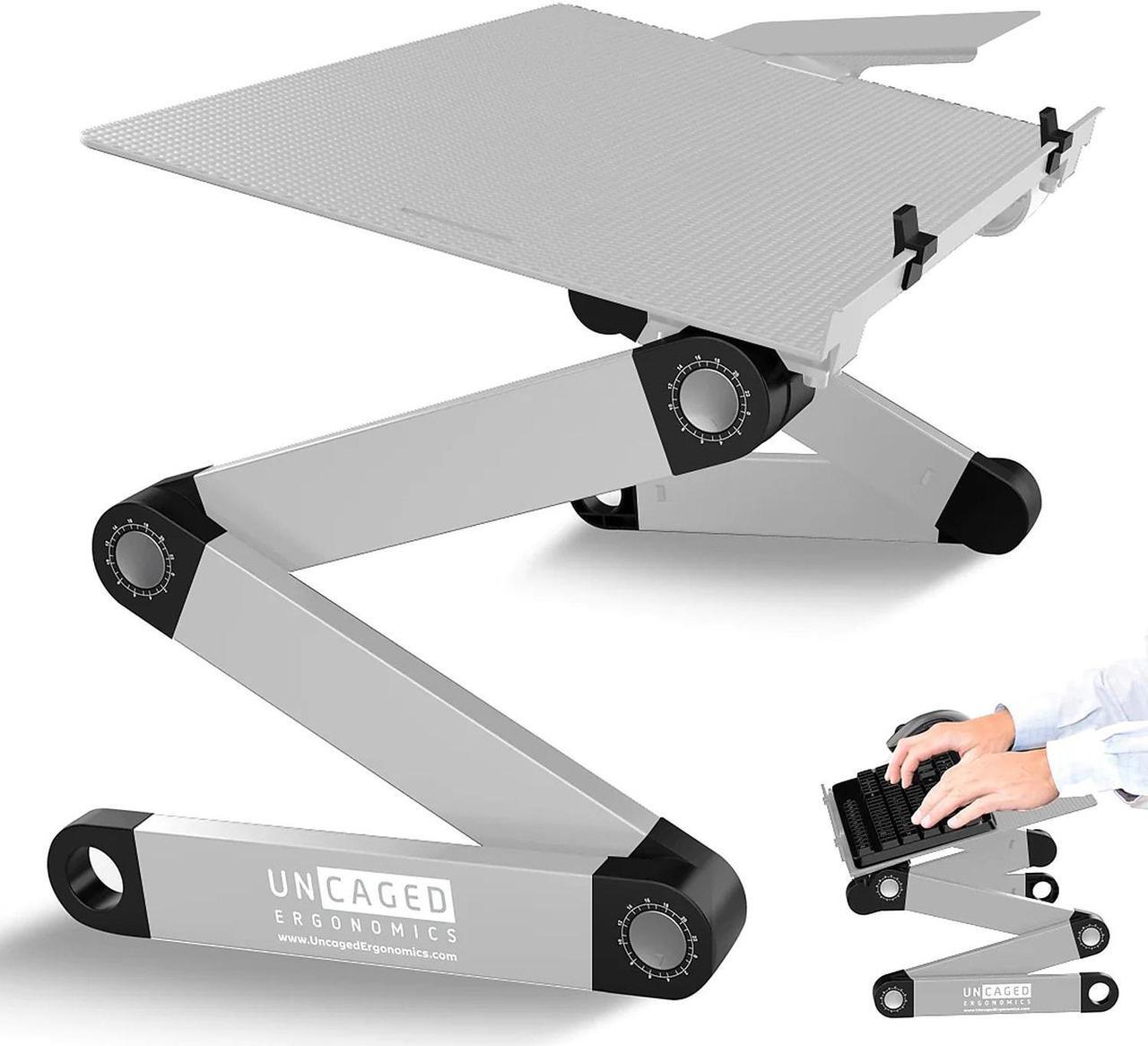 Alt view image 9 of 14 - WorkEZ Adjustable Keyboard Stand for Desktop Computer Keyboard Riser for desk Keyboard and Mouse Riser for Standing Adjustable Keyboard and Mouse Stand aluminum ergonomic keyboard tray keyboard shelf