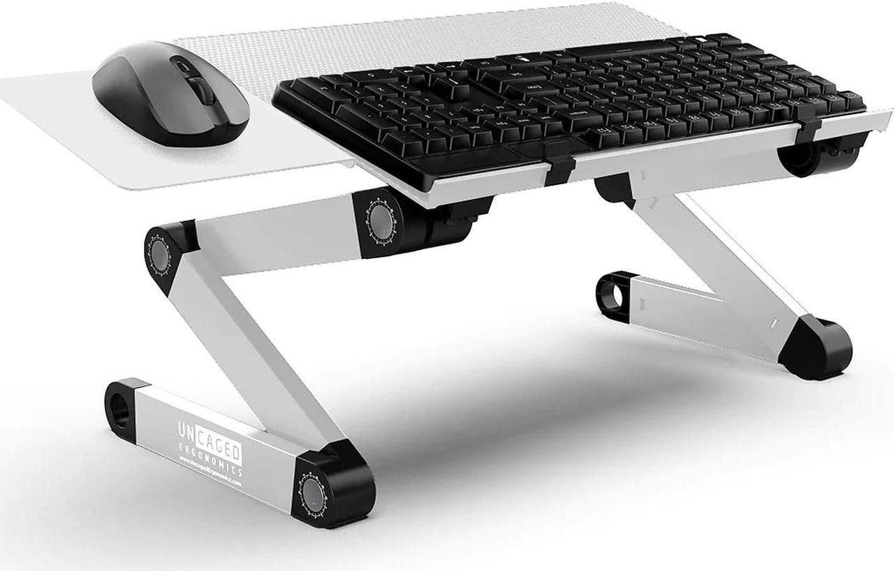 Alt view image 8 of 14 - WorkEZ Adjustable Keyboard Stand for Desktop Computer Keyboard Riser for desk Keyboard and Mouse Riser for Standing Adjustable Keyboard and Mouse Stand aluminum ergonomic keyboard tray keyboard shelf